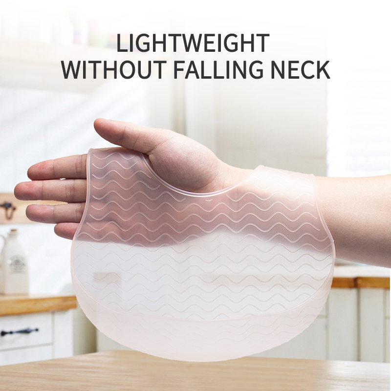 Waterproof Baby Bibs Silicone - 1pc BabySilicone ゼリーよだれかけ超軽量肩を広げる防水調節可能な長さのデザインベビー食器よだれかけ