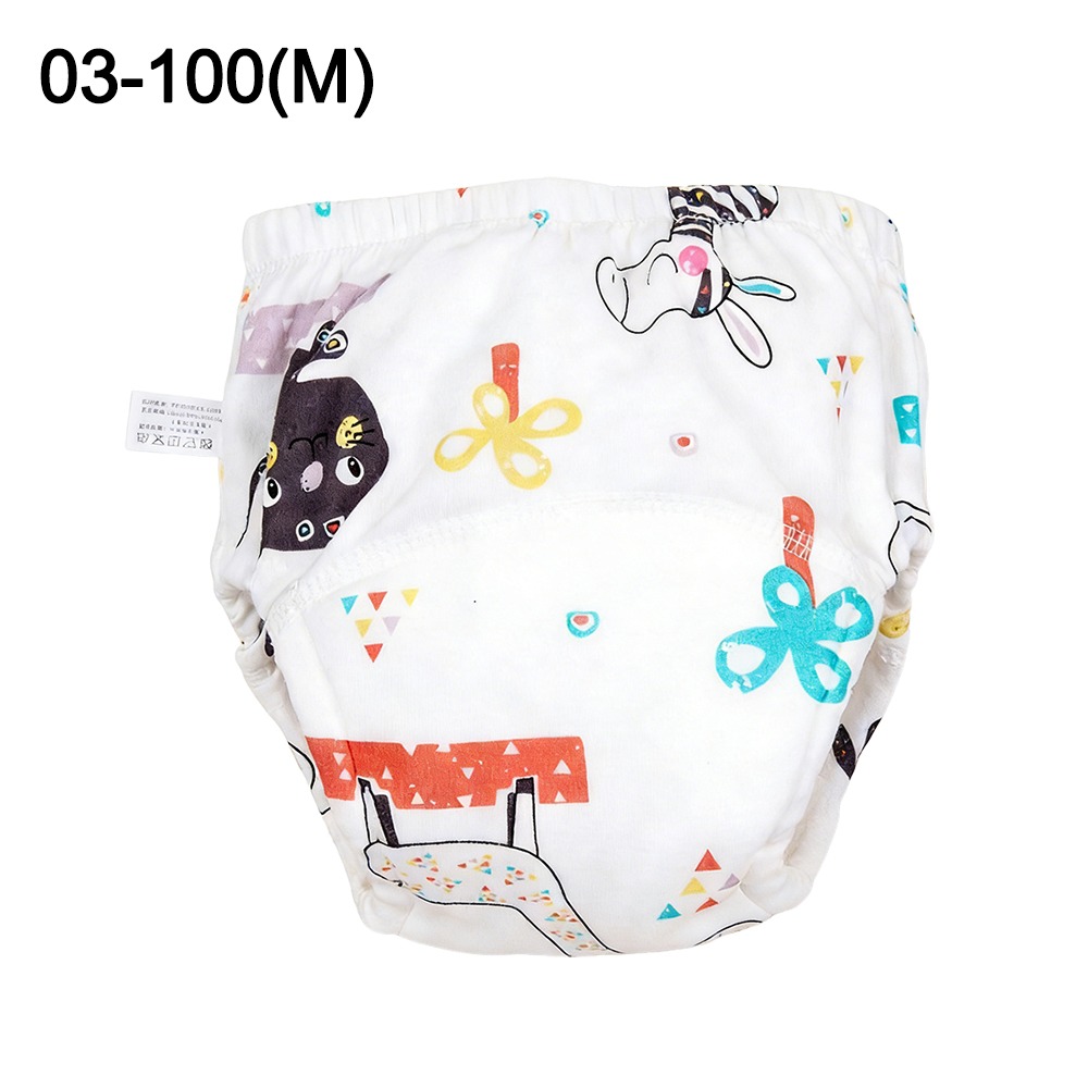 Toddler Training Pants Leak Proof - 快適な綿素材のベビー用トレーニングパンツ、防水・漏れ防止、洗えるおむつ、吸収性のある洗えるベビー用下着、幼児用