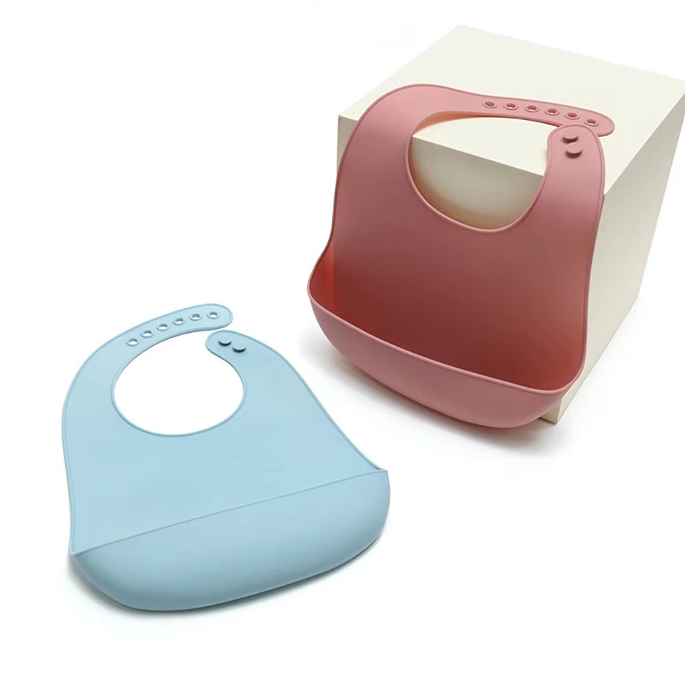Waterproof Baby Bibs Silicone - 1個入り食品グレードシリコン製ベビーよだれかけ、お手入れ簡単、防水子供用シリコン製よだれかけ C100