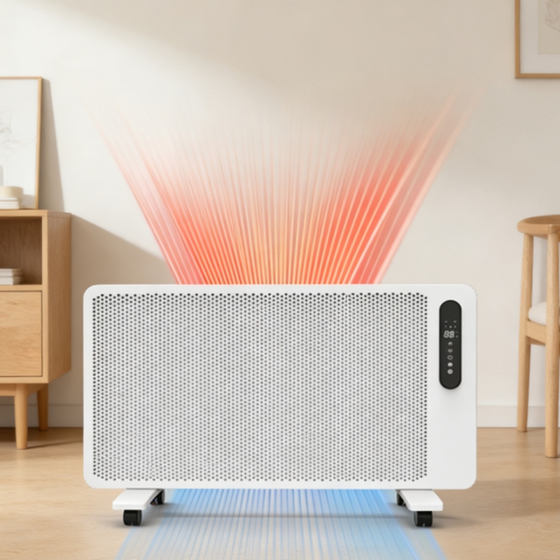 Nursery - 静音で暖かいグラフェン電気ヒーター、石英素子とスマートコントロール付き、保育園やベビー部屋の安全な夜間暖房に最適