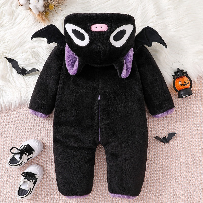 新生児用黒紫猫柄ロンパース フード付きボディスーツ 動物ジャ - Cotton Baby Onesies Zipper のレビューと価格
