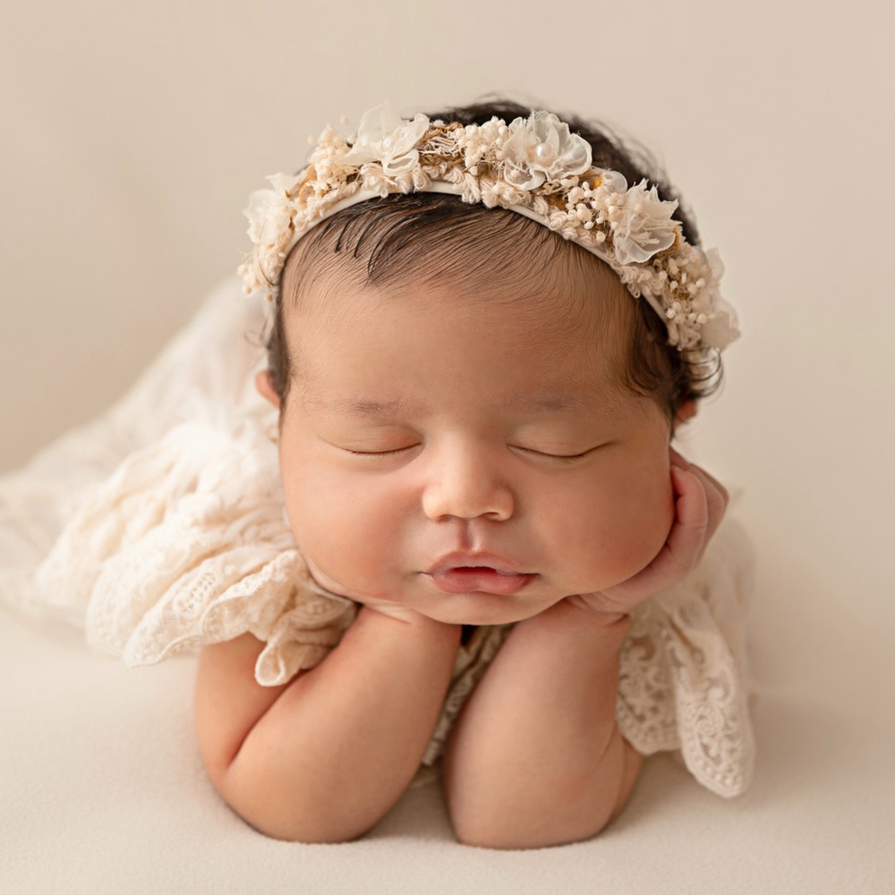 プロのスタジオ新生児写真撮影用小道具ロンパース刺繍幼児写真撮 - Newborn Baby Girl Romper Floral のレビューと価格