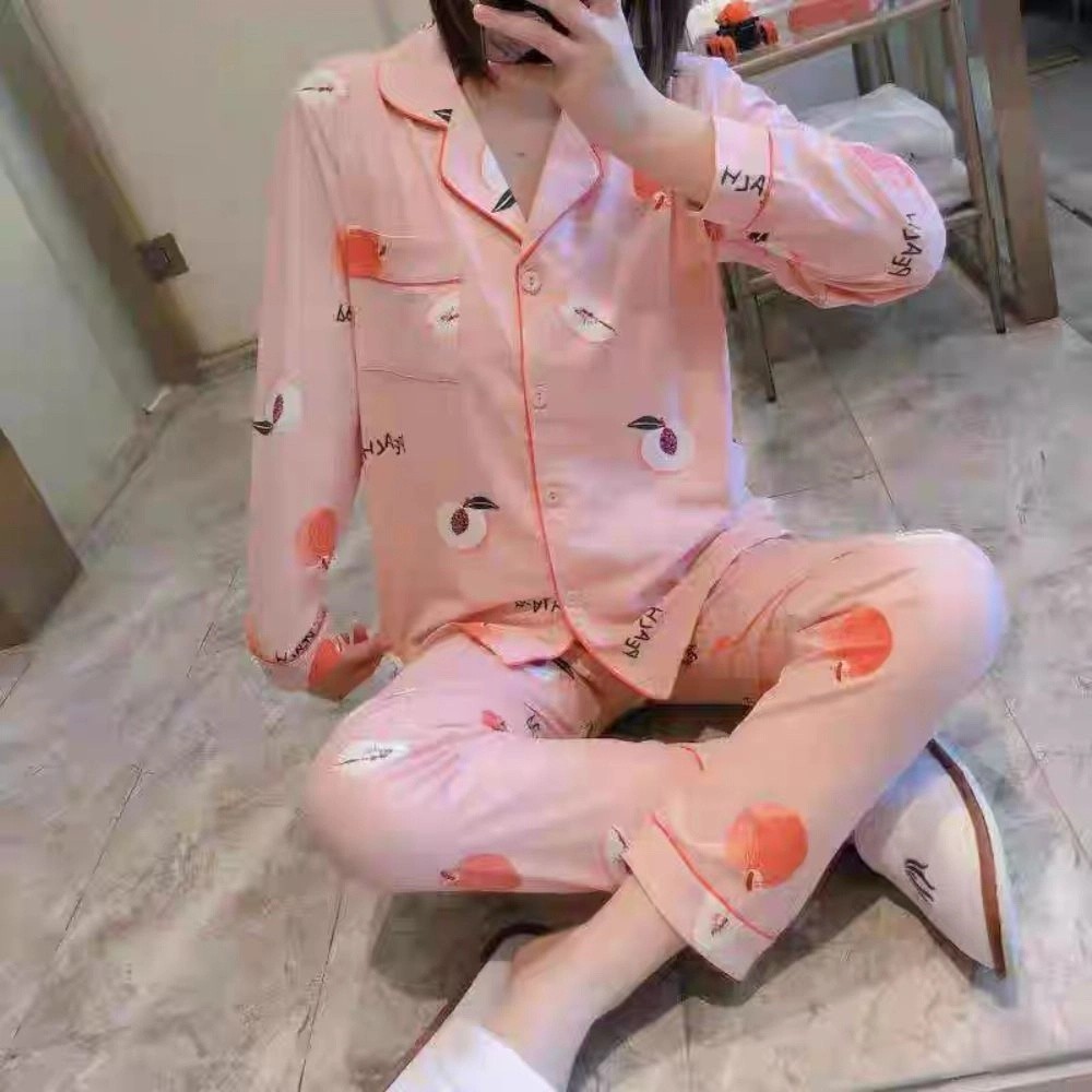 長袖女性用ツーピースパジャマゆったりフィット綿素材パジャマス - Maternity Wear のレビューと価格