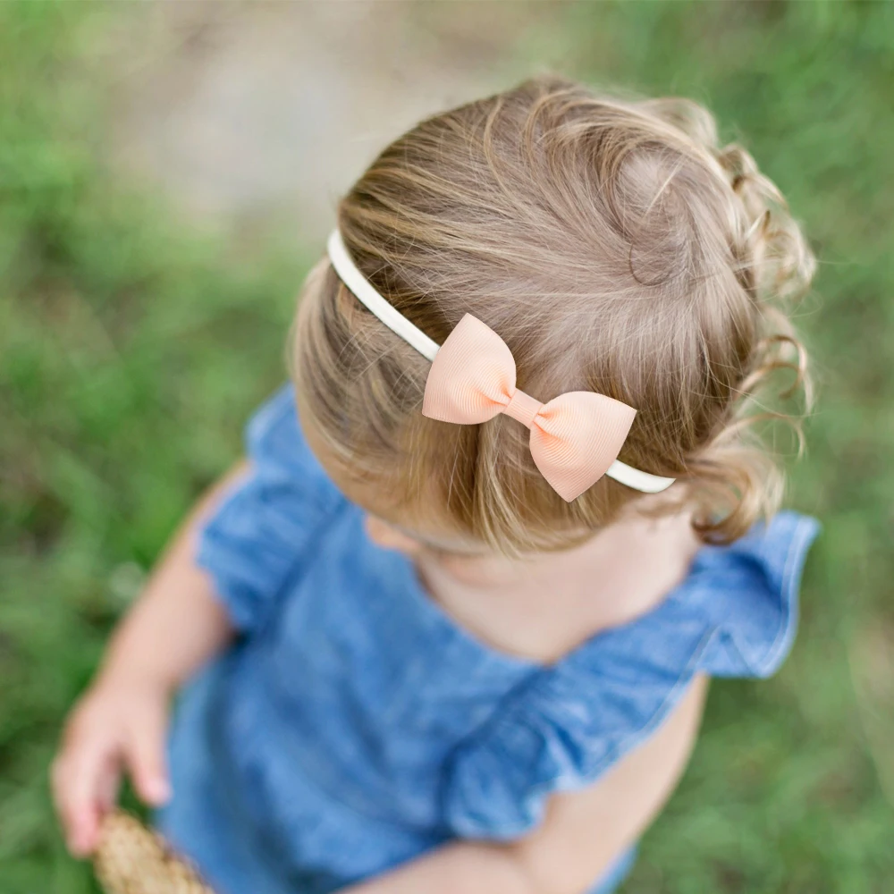 女の子用無地リボン付きヘッドバンド,ヘアアクセサリー,卸売, - Baby Gear のレビューと価格