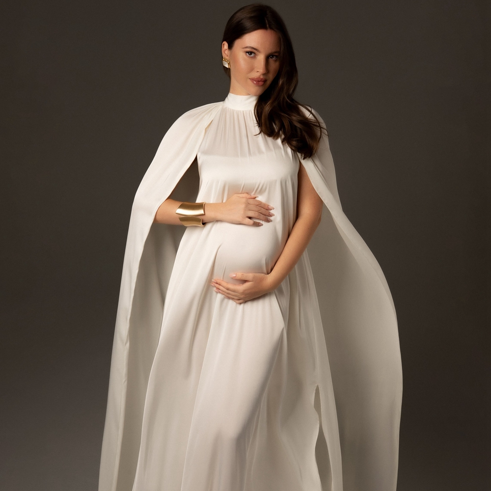 マタニティ写真撮影用小道具ドレスエレガントなケープ妊婦写真撮 - Maternity Wear のレビューと価格