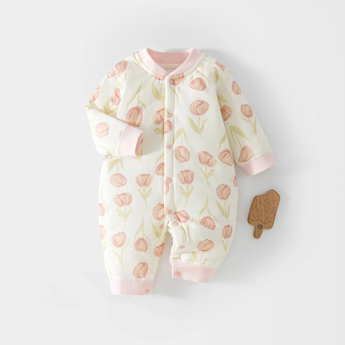 2026年秋 ベビー新生児用ボディスーツ 花柄プリント 暖か - Newborn Baby Girl Romper Floral のレビューと価格