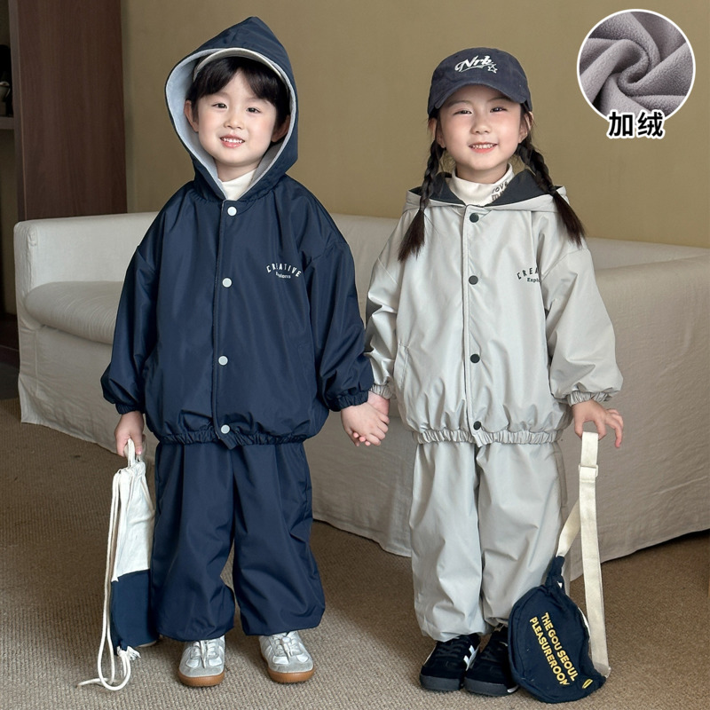 男の子・女の子用、フード付き2点セット、ベビー・幼児用、1歳 - Toddler Boy Winter Fleece Jacket のレビューと価格
