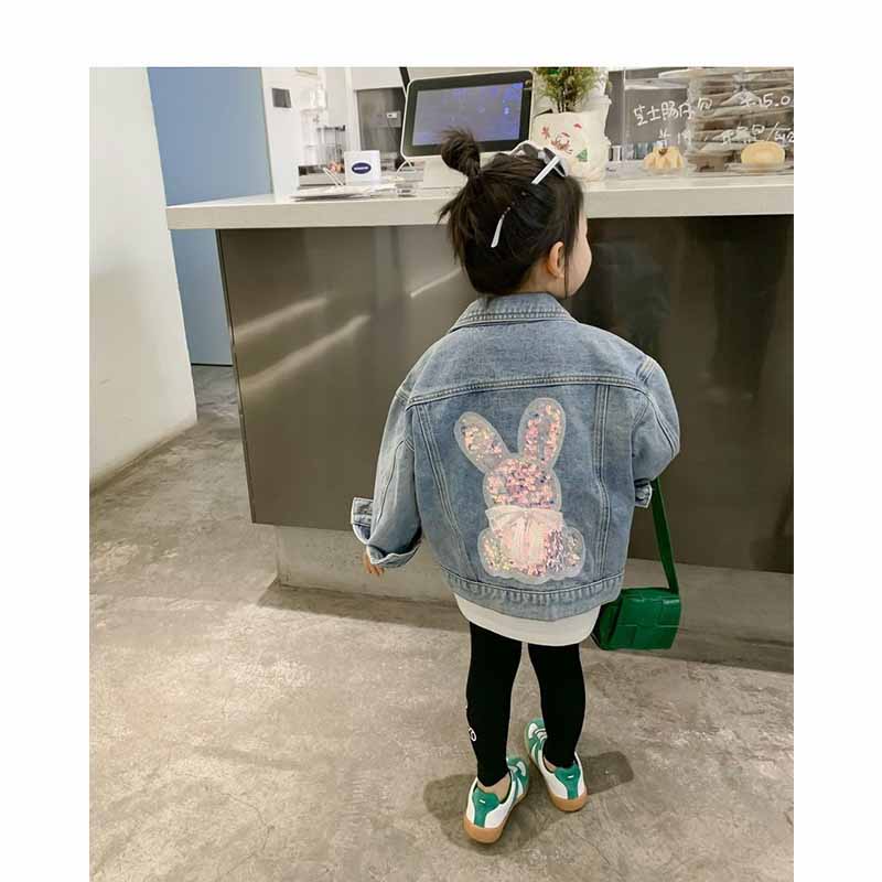 女の赤ちゃんデニムコート子供のファッションジャケット春子供カ - Baby Clothes のレビューと価格