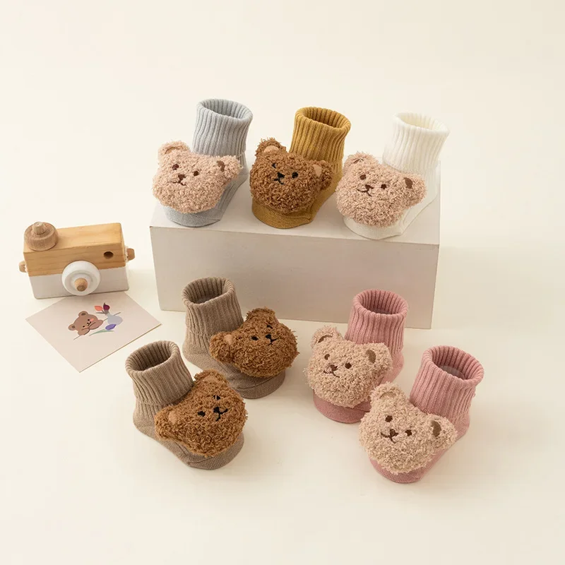 男の子と女の子のための暖かくて厚い毛皮のようなファーストステ - Unisex Baby Socks Non Slip のレビューと価格