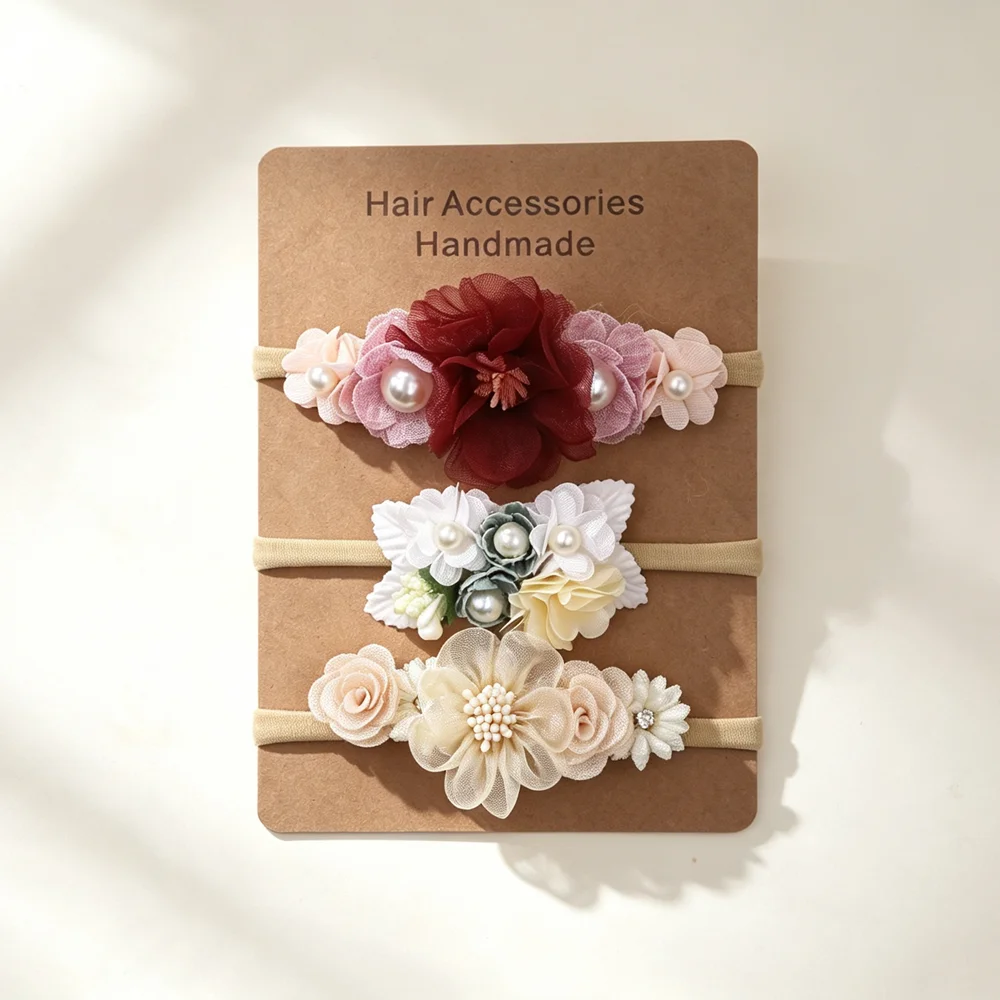 3個セット ベビーガール用伸縮性ヘアバンドセット 新生児用フ - Baby Gear のレビューと価格