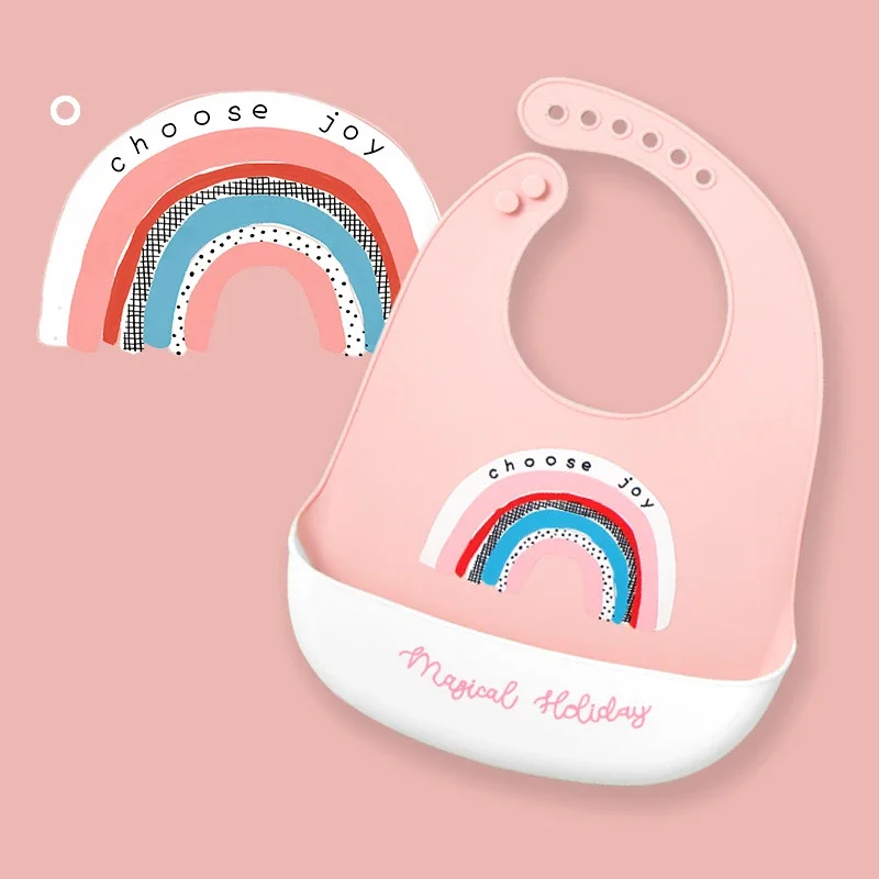 防水ベビーよだれかけベビー用品かわいい漫画動物プリント子供よ - Waterproof Baby Bibs Silicone のレビューと価格