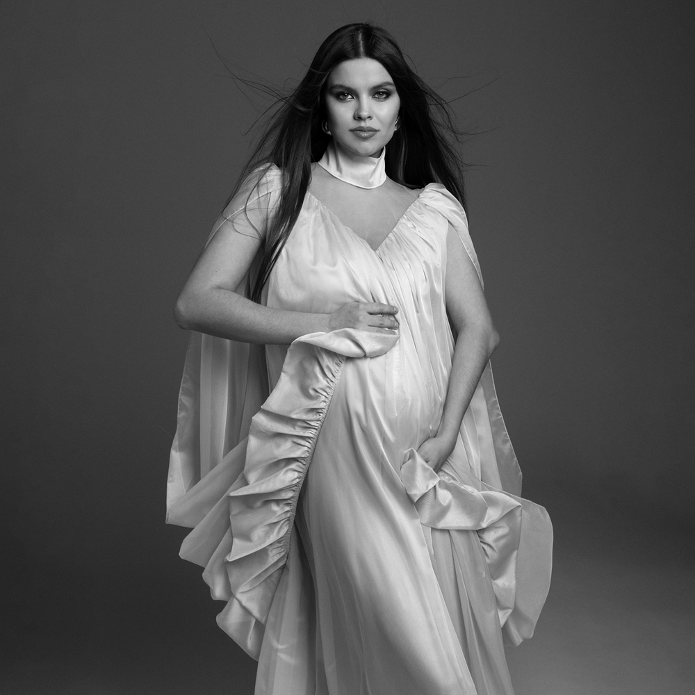 マタニティ写真撮影用ドレス Vネック ケープガウン 妊娠中の - Maternity Wear のレビューと価格