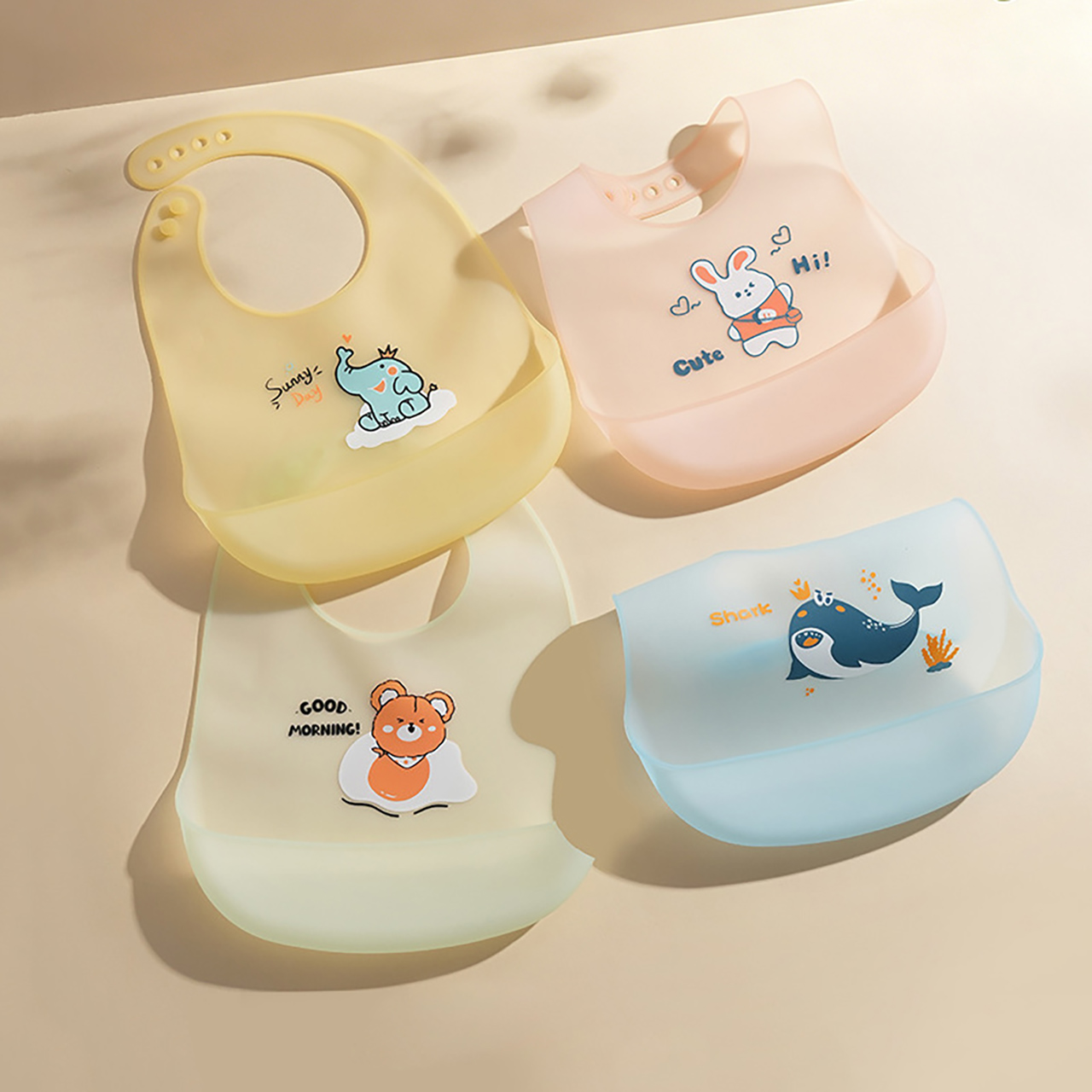 0-1 歳のベビーシリコーンよだれかけ夏幼児よだれよだれかけ - Waterproof Baby Bibs Silicone のレビューと価格