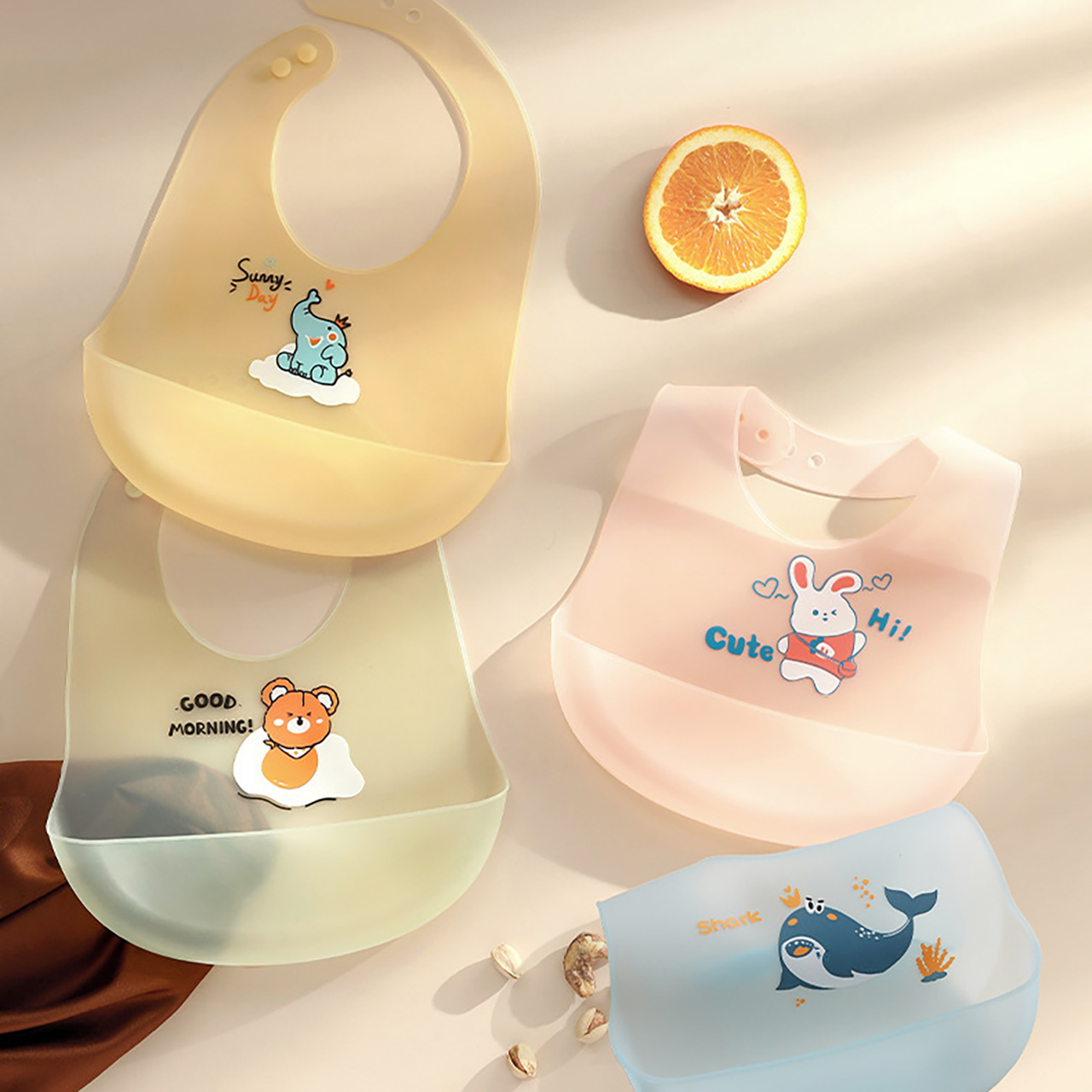 0-1 歳のベビーシリコーンよだれかけ夏幼児よだれよだれかけ - Waterproof Baby Bibs Silicone のレビューと価格
