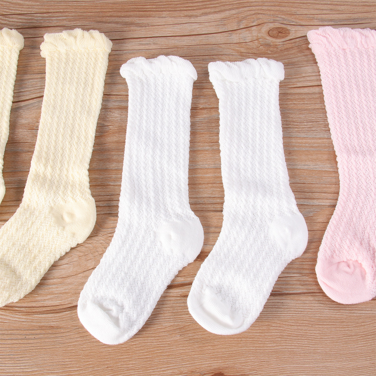 赤ちゃん用、蚊よけ機能付き長靴下3足セット。綿素材、夏用、通 - Unisex Baby Socks Non Slip のレビューと価格