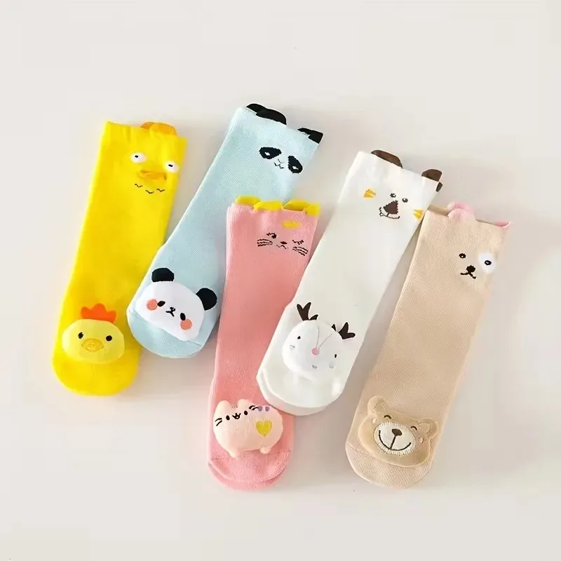冬用厚手コットンキッズロングソックス3D漫画ぬいぐるみオーバ - Unisex Baby Socks Non Slip のレビューと価格